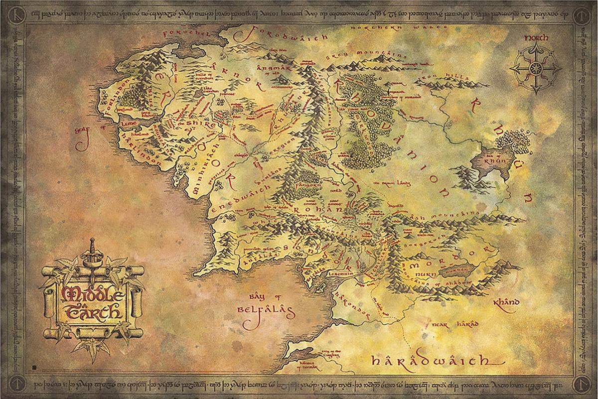 middle earth map the hobbit
