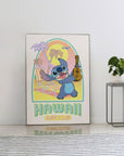 Stitch Poster Disney Hawaii Surf Club