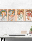 Alfons Mucha Poster Jugendstil Die Vier Künste
